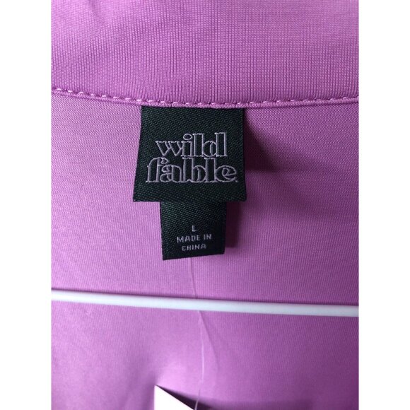 Womens Wild Fable Pink Mauve Button Up Long Sleeves Dress Size Large - Picture 4 of 5